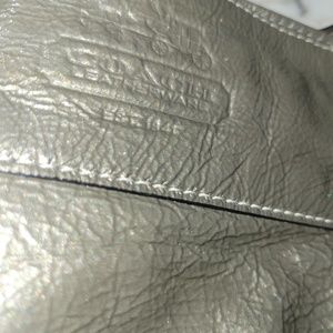 Coach Zoe Pewter Shiny Patent Shoulder Bag